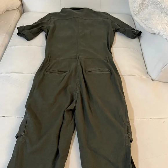 THE KOOPLES Paris linen stretch Military style cargo Jumpsuit XS - Picture 12 of 13